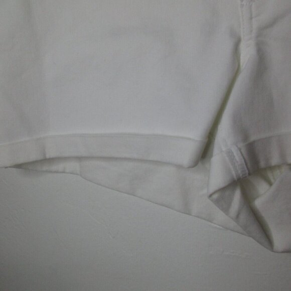 Old Navy Mom Short 20 White‎ Denim Mid-Rise Flat Front Cotton Blend Medium Wash - Picture 7 of 10